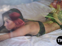 Anya Leigh Shooting in Sexy Black Lingerie