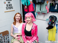 Cute Shoplifters Scarlet Skies And Evie Rees Get Punished For Stealing