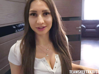 Long-haired Brunette Kriss Kiss Gets Massaged And Properly Fucked In Bed