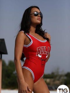 Lucy Evans in BULLS bodysuit